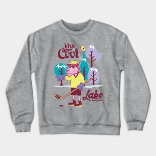 Hockey Cool Wolf Lake Crewneck Sweatshirt